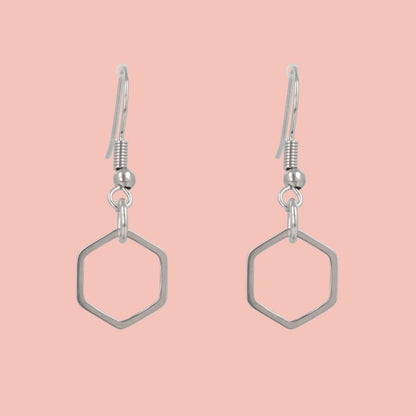Small Hexagon Earrings