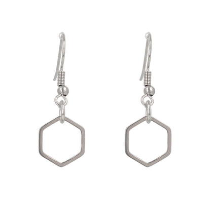 Small Hexagon Earrings