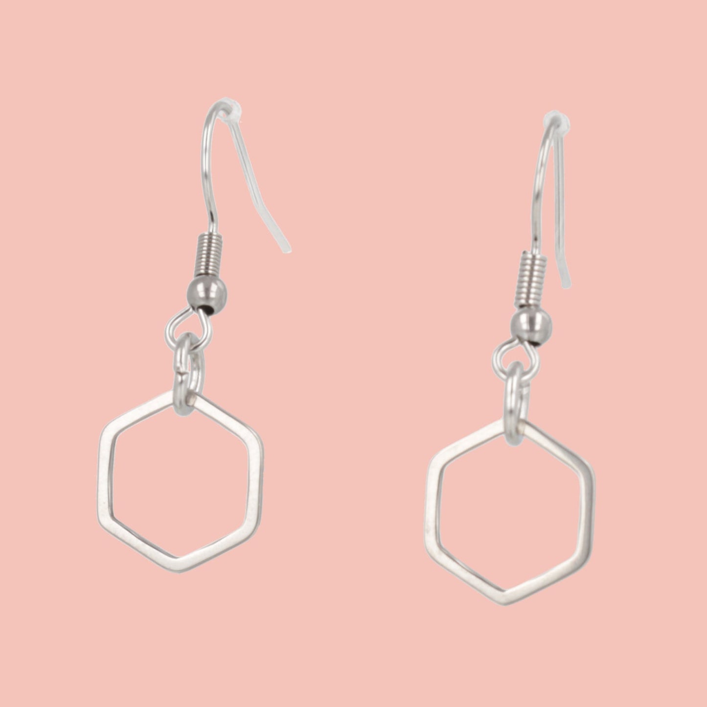 Small Hexagon Earrings