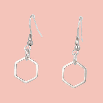Small Hexagon Earrings