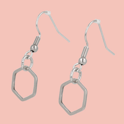 Small Hexagon Earrings