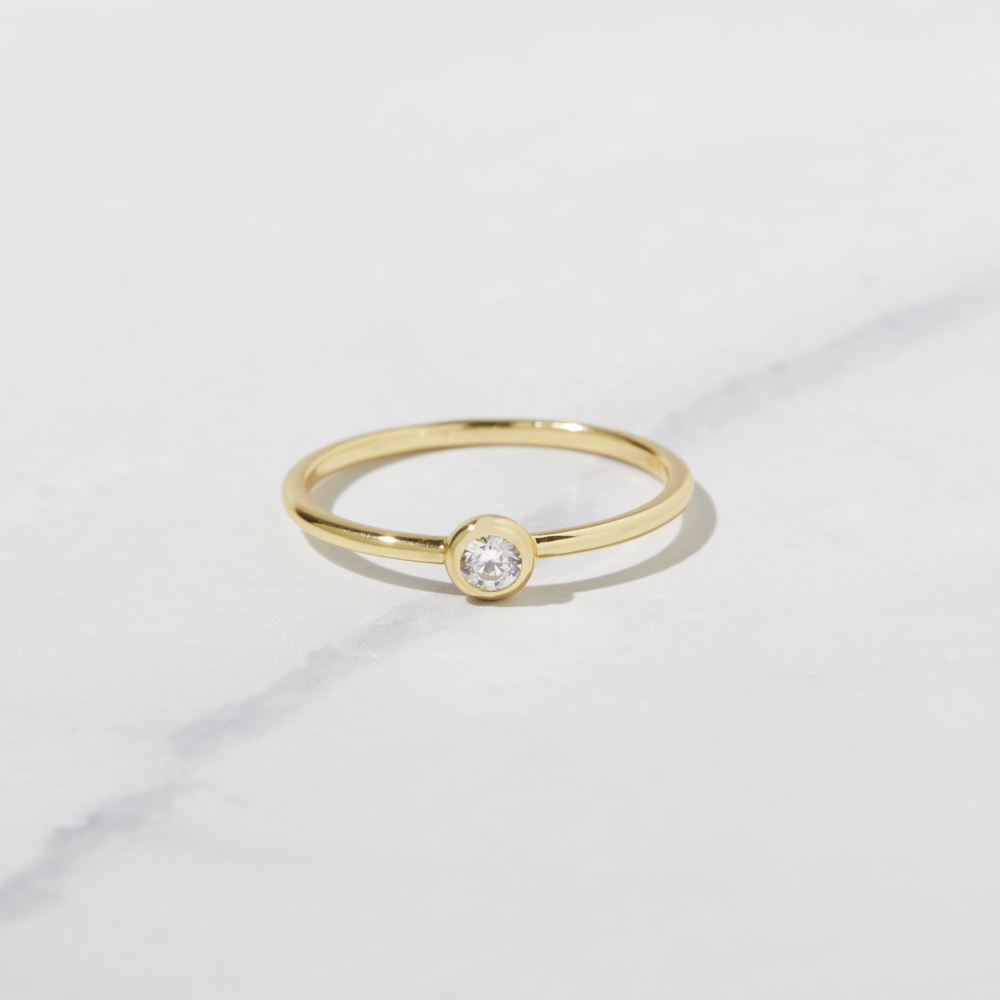 Solitaire Bezel Ring