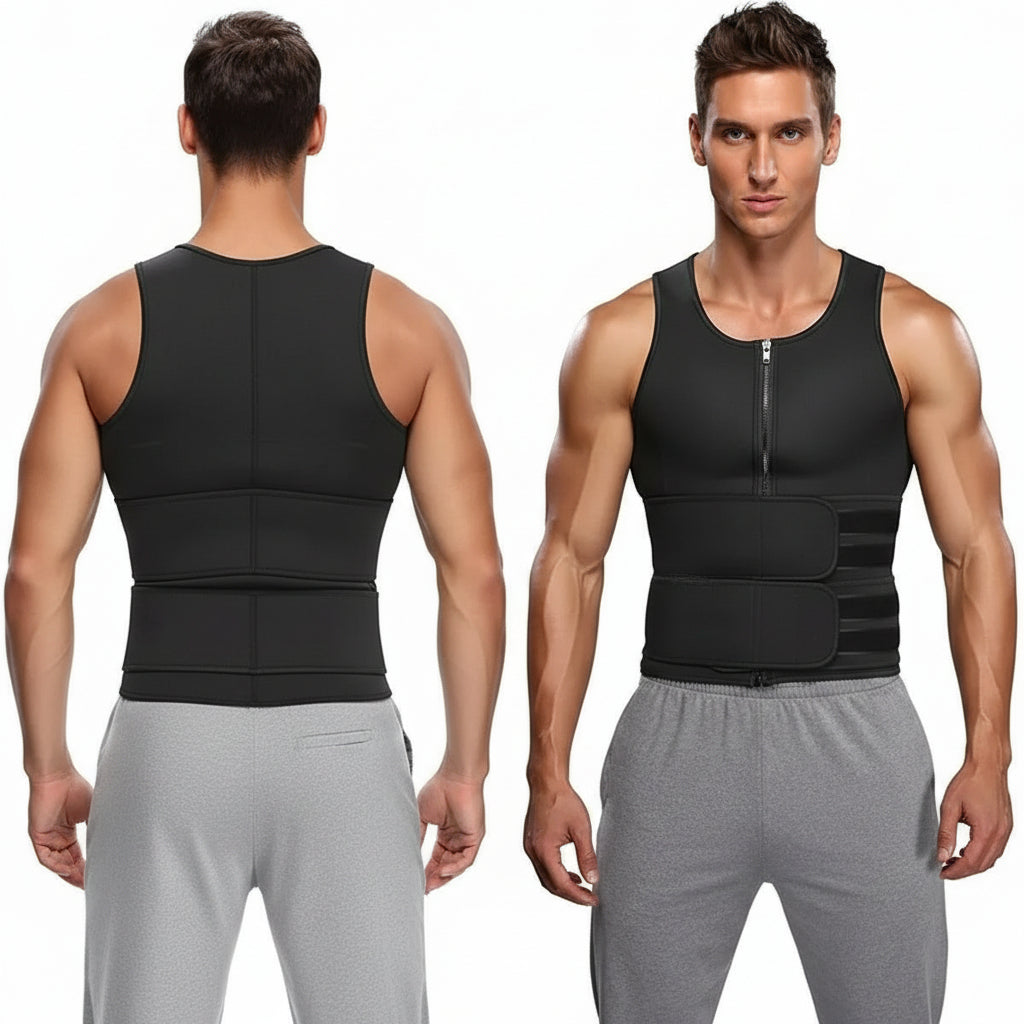 Men's Shapewear Sauna Vest Waist Trainer Double Beltüî•