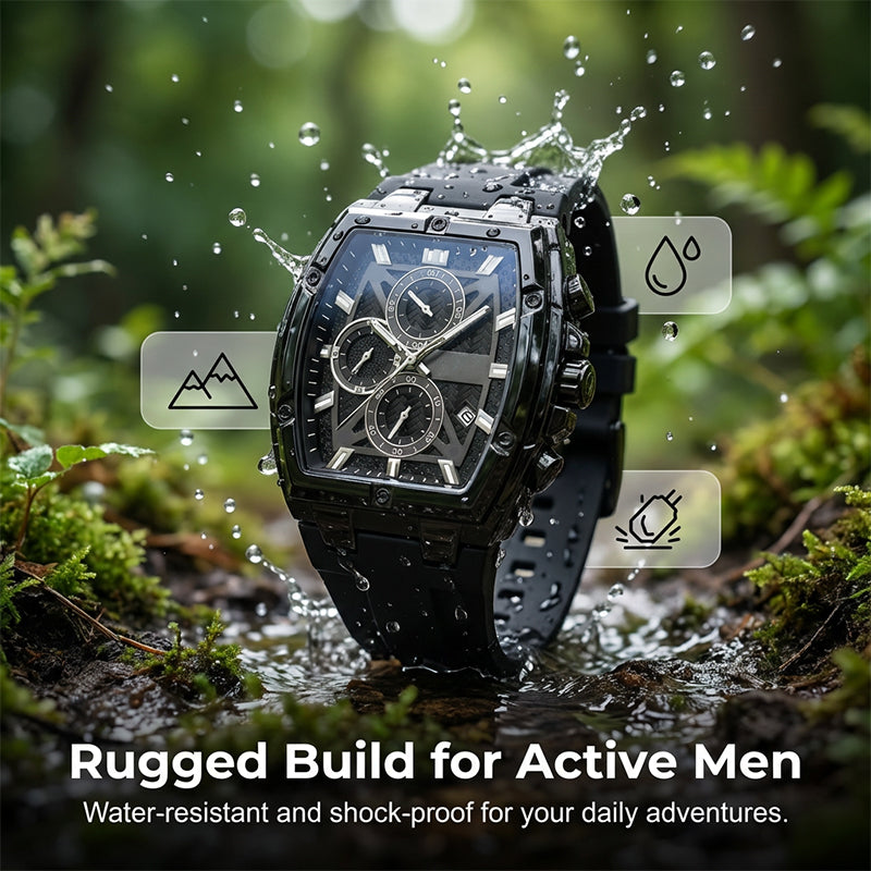 üî•Modern Barrel-Shaped Case Watch for Men