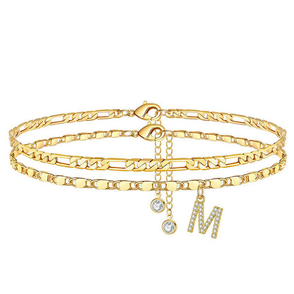 üíñ Layered Gold Ankle Bracelet for Women