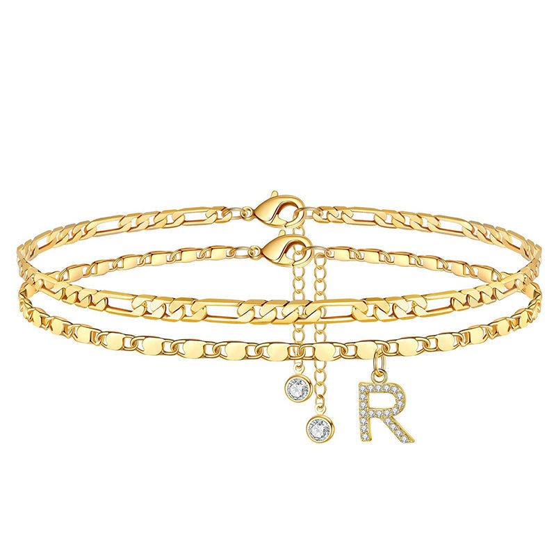 üíñ Layered Gold Ankle Bracelet for Women