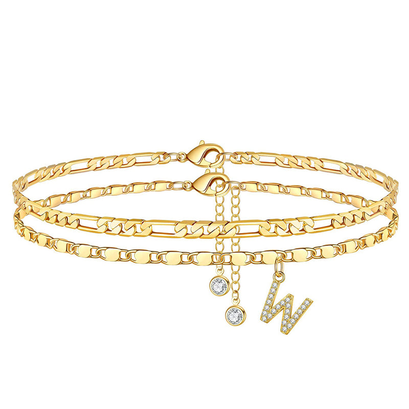 üíñ Layered Gold Ankle Bracelet for Women