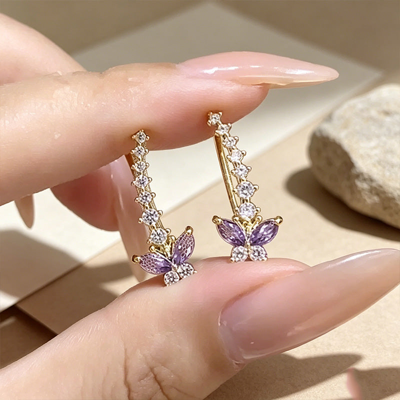 üíïSparkling Butterfly Crawler Earrings