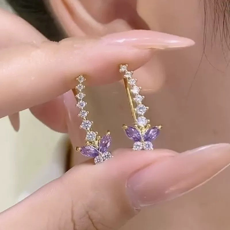 üíïSparkling Butterfly Crawler Earrings