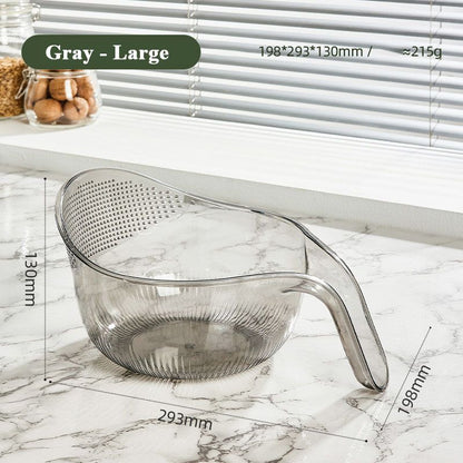 üçö  Multipurpose Rice Washing Bowl Strainer with Handle