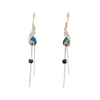 ü¶ö Phoenix Earrings ‚Äì Peacock Design, CZ Gems, Lightweight, Gift üéÅ