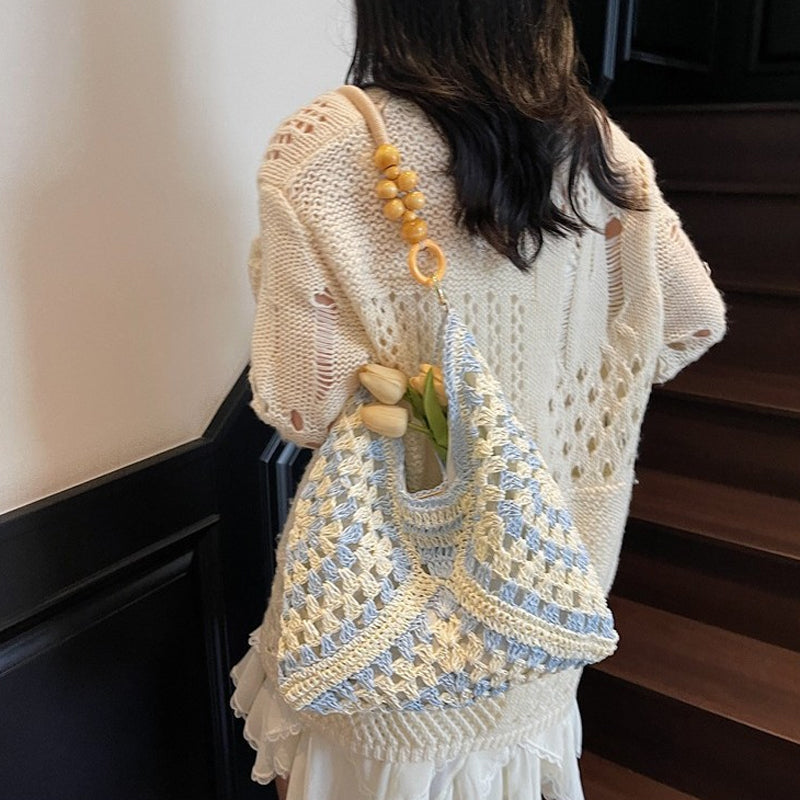 üèùÔ∏èArtisanal Woven Tote with Inner Lining