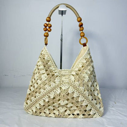 üèùÔ∏èArtisanal Woven Tote with Inner Lining