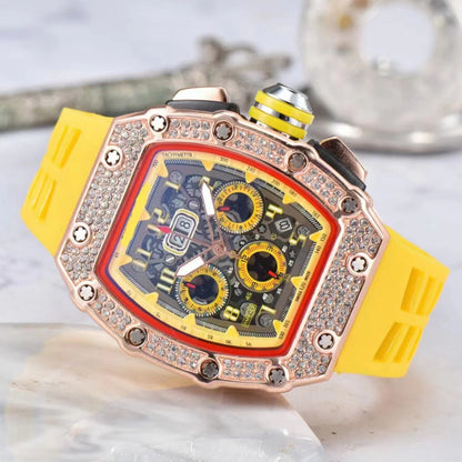 üì¢üì¢40% OFF !! ‚è∞ Luxury Men's Tonneau-Shaped Watch with Rhinestone Embellishment
