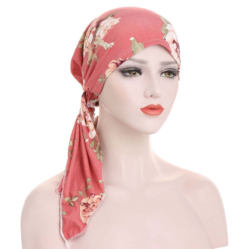 ‚ú® Women's Floral Print Pre-Tied Head Scarf Turban ‚Äì Soft, Elastic, Versatile üå∏