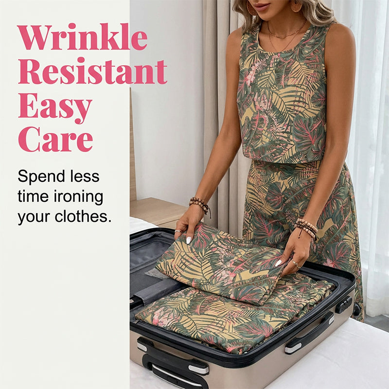 üì¢üì¢30% OFF !! ‚è∞ Women's Printed Sleeveless Top & Wide-Leg Pants Set ‚Äì Flowy & breathable ‚Äì Perfect for summer, beach or resort wear ‚Äì effortless chic üå∏