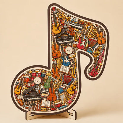 Wooden Musical Note Jigsaw Puzzleüé∂üß©
