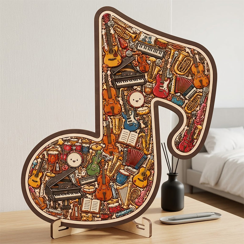 Wooden Musical Note Jigsaw Puzzleüé∂üß©