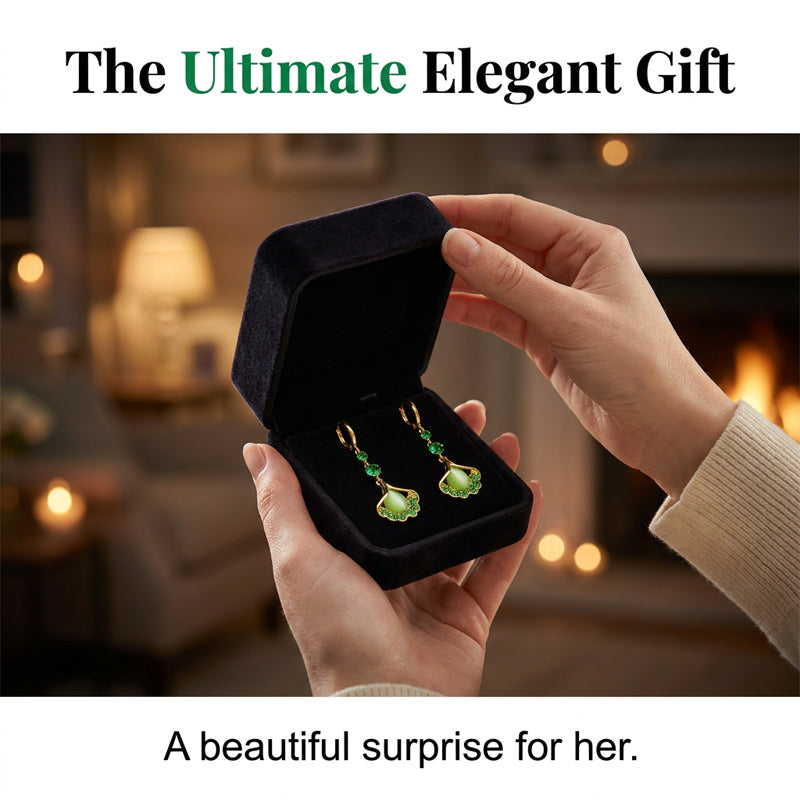 Elegant Ginkgo Leaf Tassel Earrings üíö