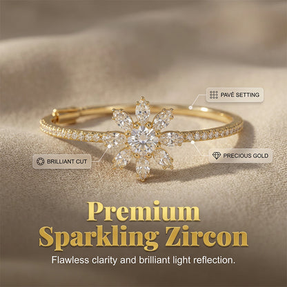 ‚ùÑÔ∏èElegant Snowflake Zircon Hoop Earrings ‚ú®