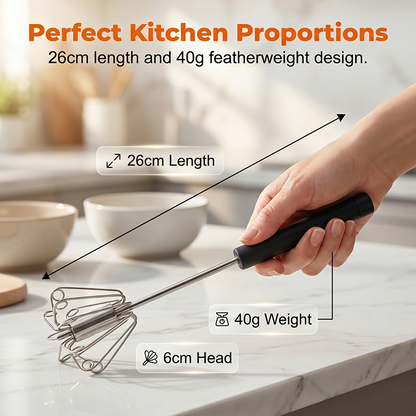 üéÅüî•Stainless Steel Semi-Automatic Hand Egg Beater