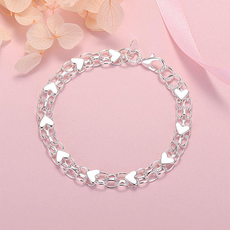 üì¢üì¢40% OFF !! ‚è∞Double Chain Heart Charm Bracelet