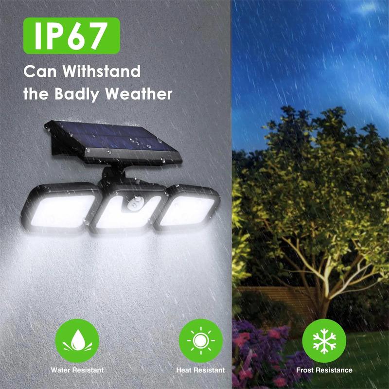 üì¢üì¢40% OFF !! ‚è∞Solar 3-Heads Wall Light With Sensor Lighting Function