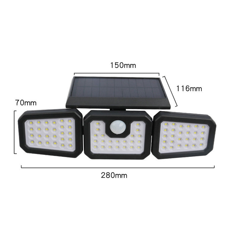 üì¢üì¢40% OFF !! ‚è∞Solar 3-Heads Wall Light With Sensor Lighting Function