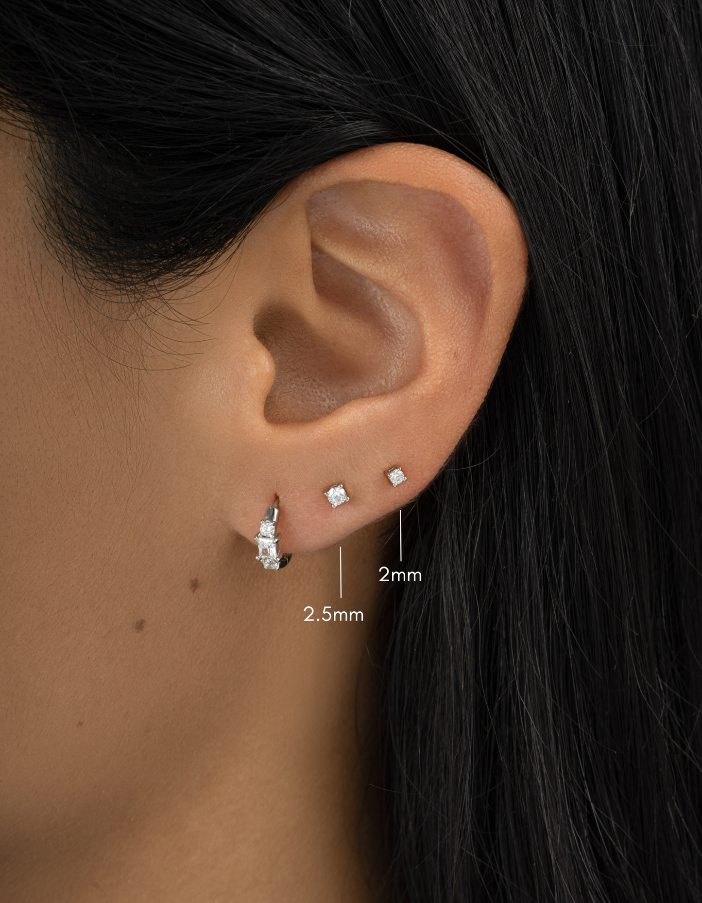 2.5mm Solitaire Studs
