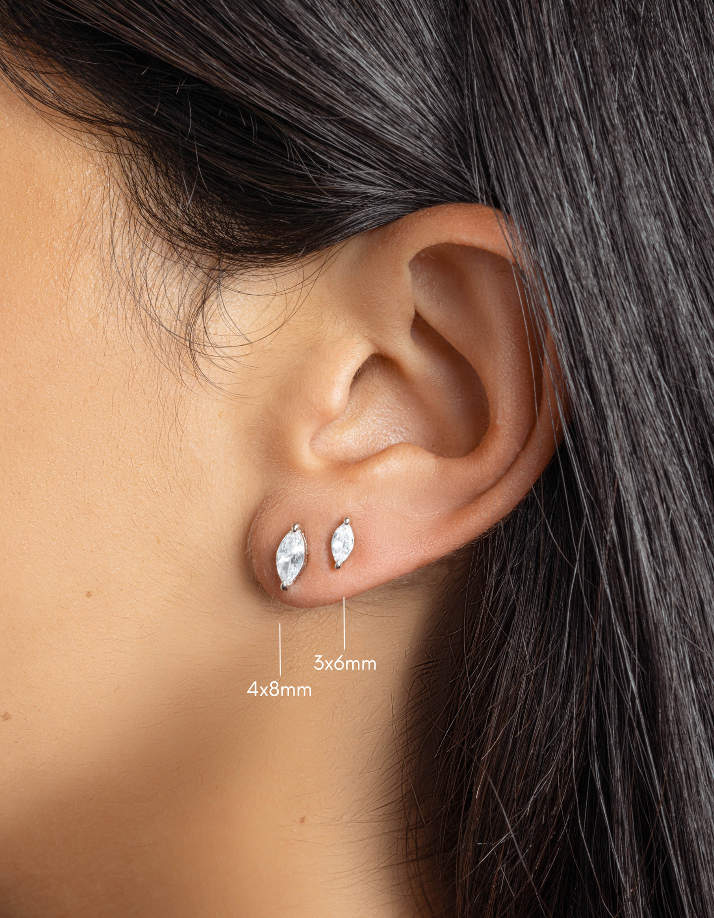 3x6mm Marquise Studs