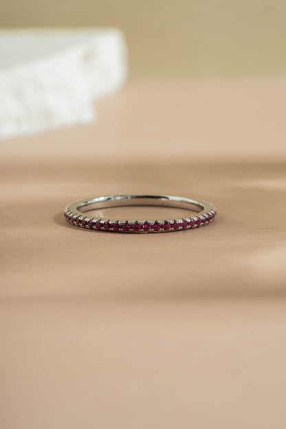 Ruby Birthstone Eternity Ring