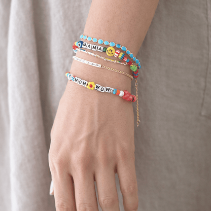Handmade Beaded Mom Wow Bracelet