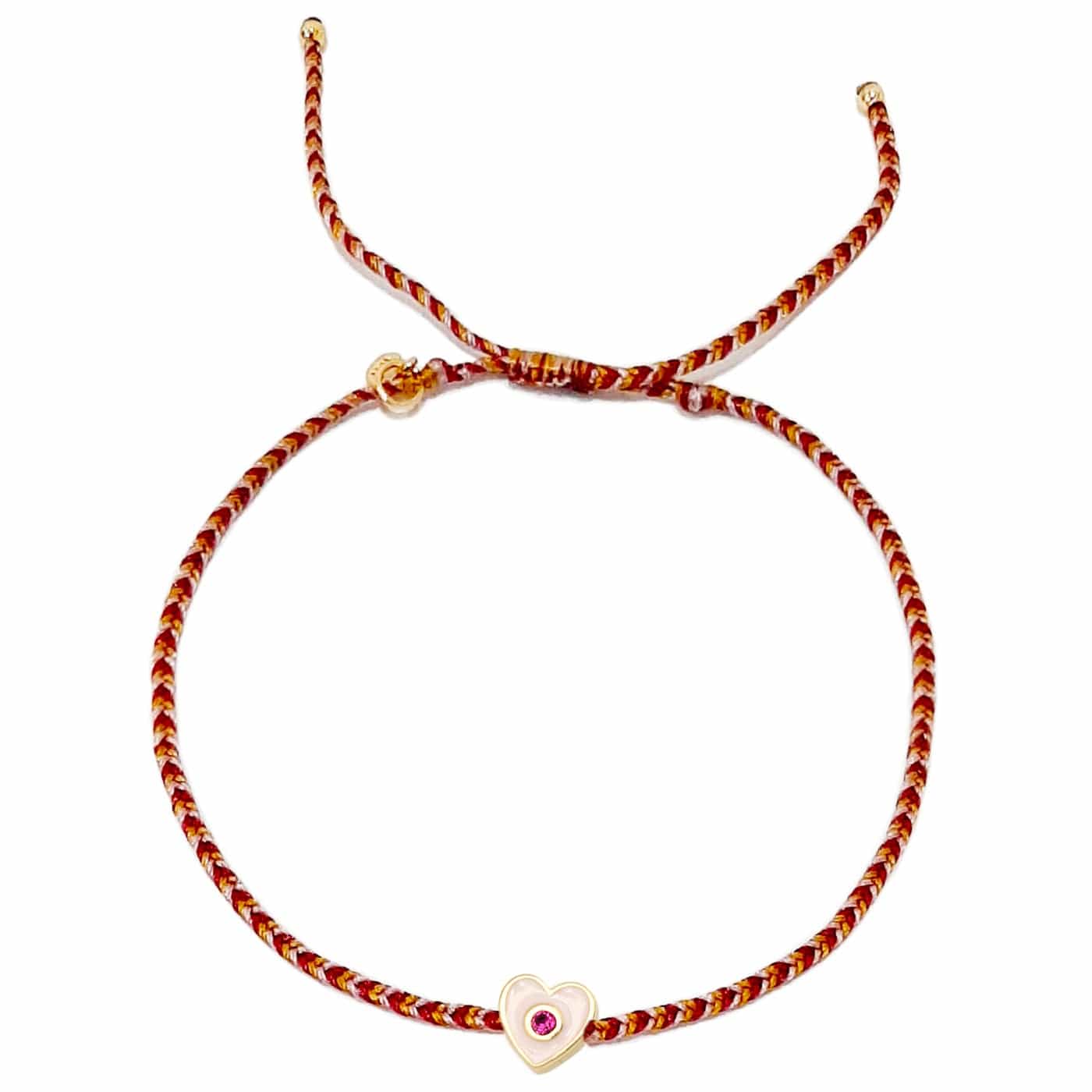 Enamel Charm Woven Bracelet