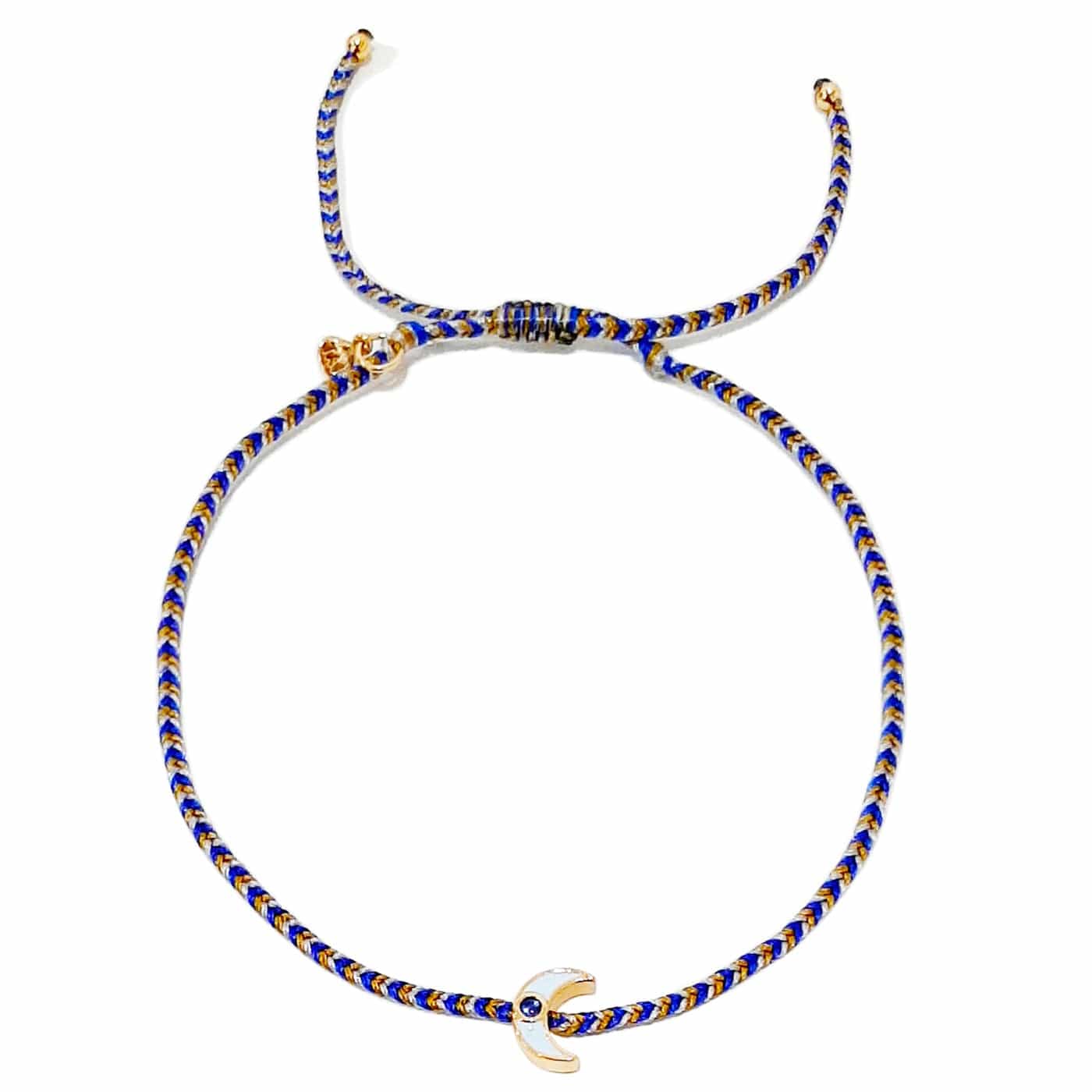 Enamel Charm Woven Bracelet