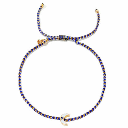 Enamel Charm Woven Bracelet