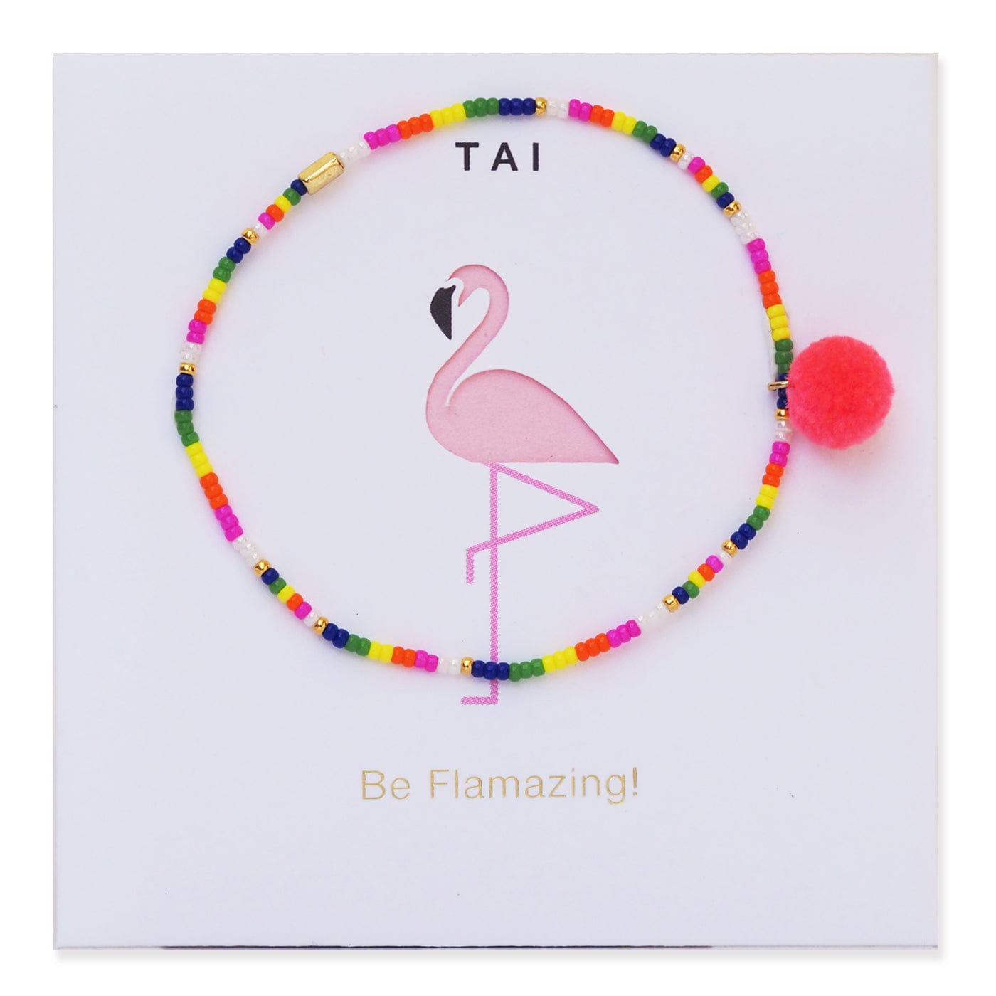 Pom Bead Elastic Bracelet