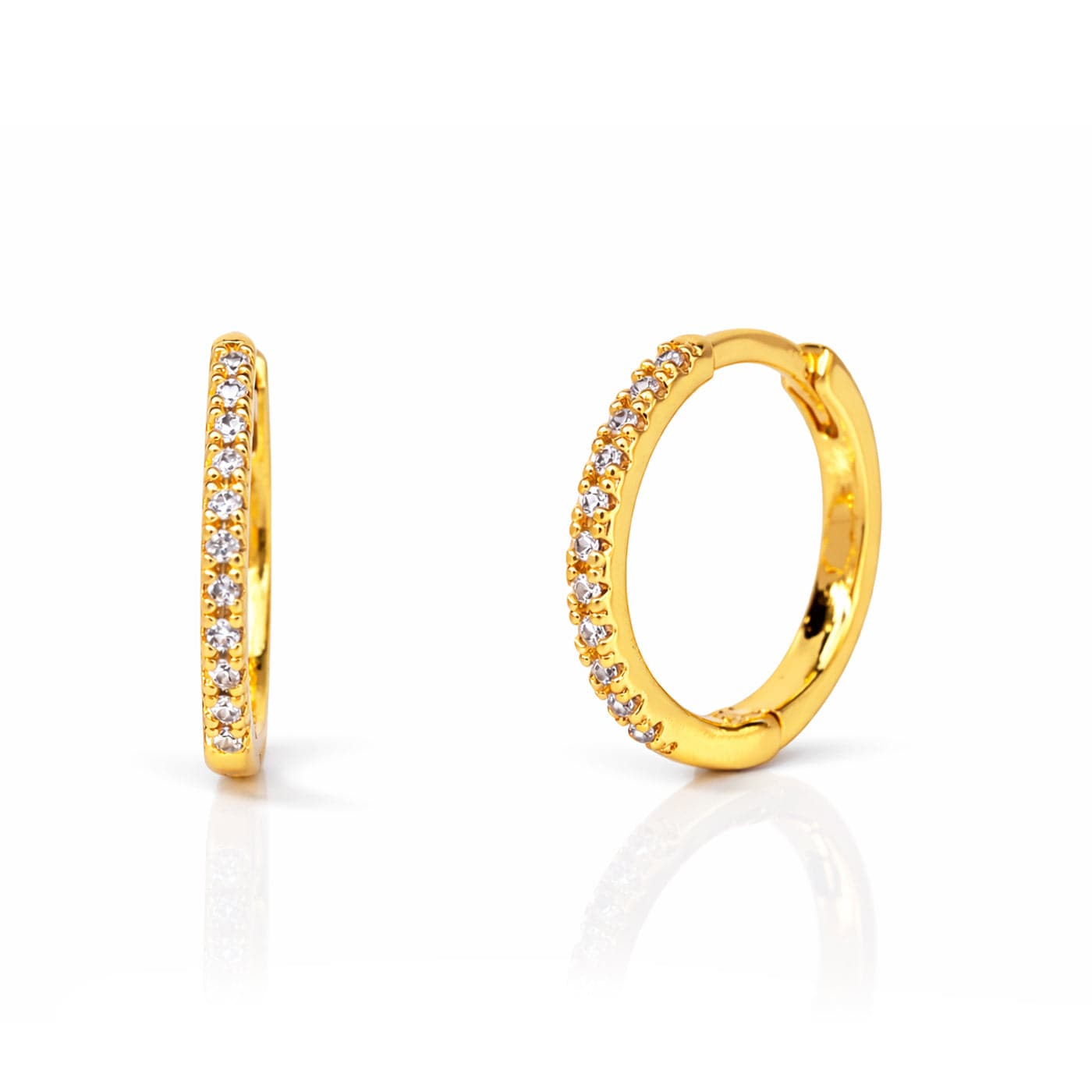 Cubic Zirconia Huggie Earrings