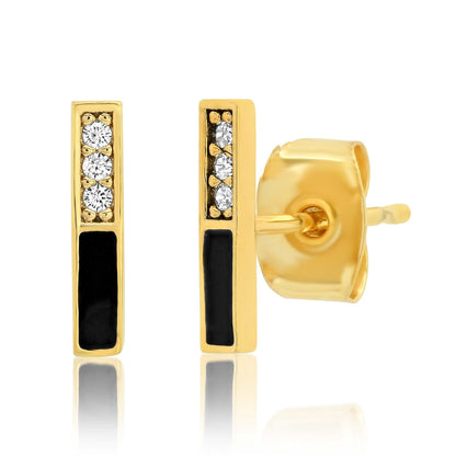 Domino Bars With Cz Studs