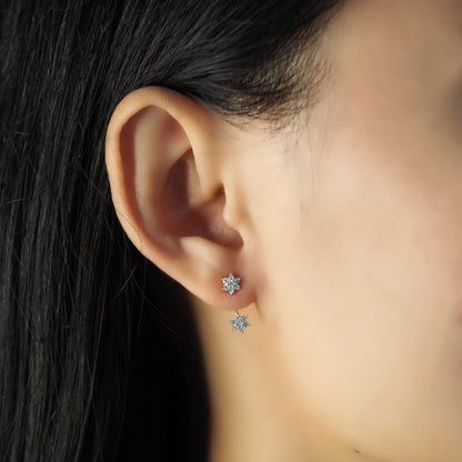 Flower CZ Ear Jacket