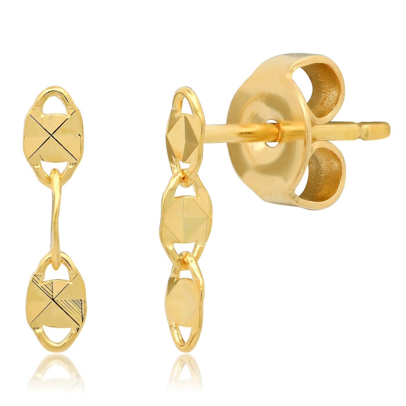 Hammered Chain Link Earrings