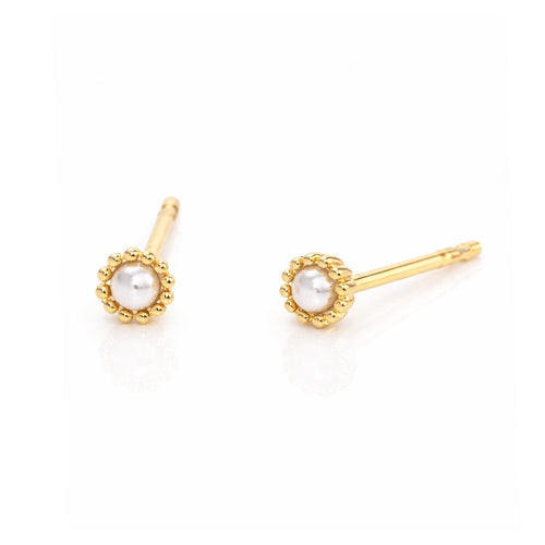 Mini Gold Trim Post Earring