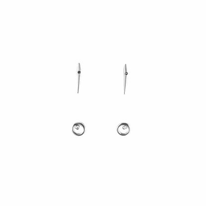Mini Open Circle Set Of 2 Earrings