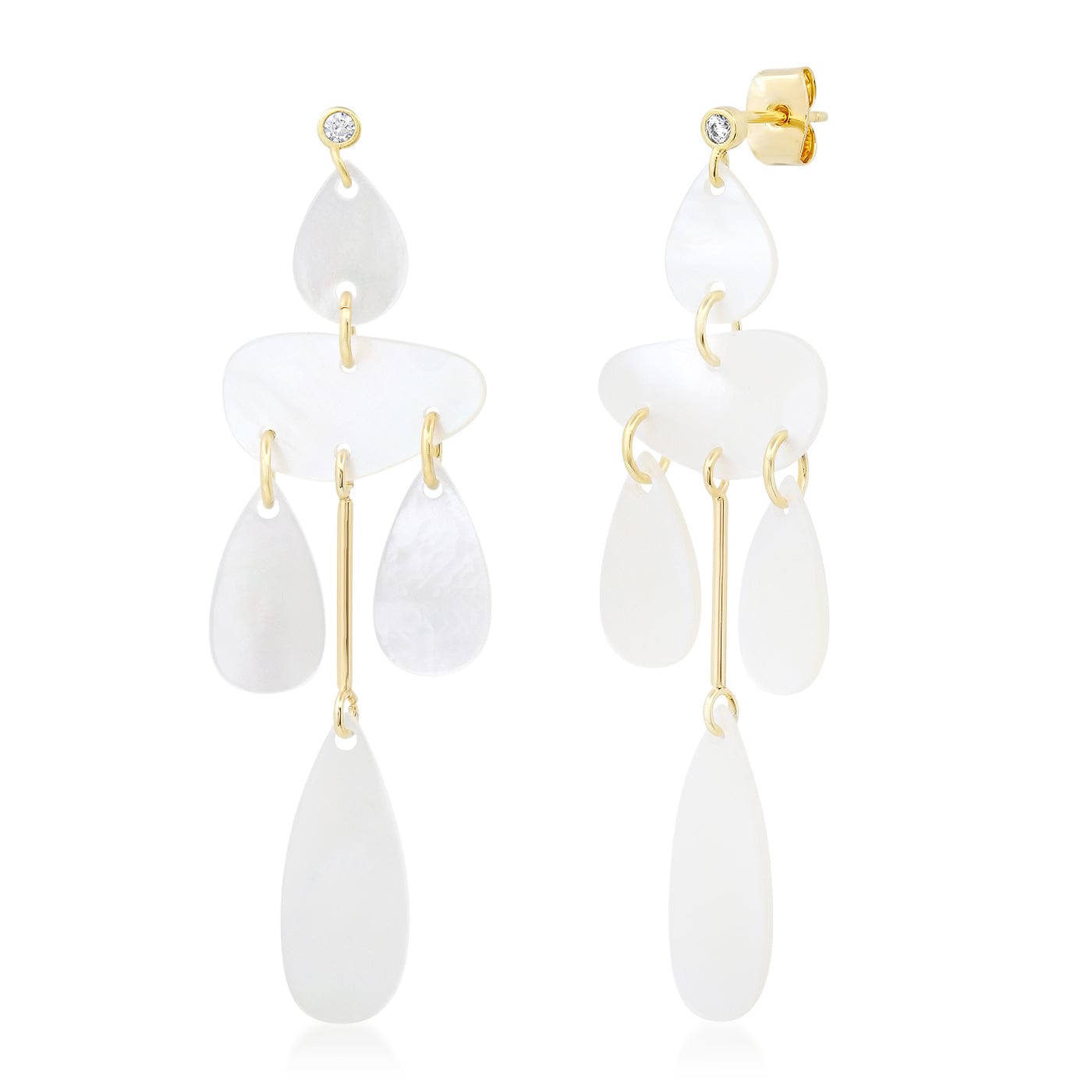 Mother of Pearl Cascade Drop Earrings