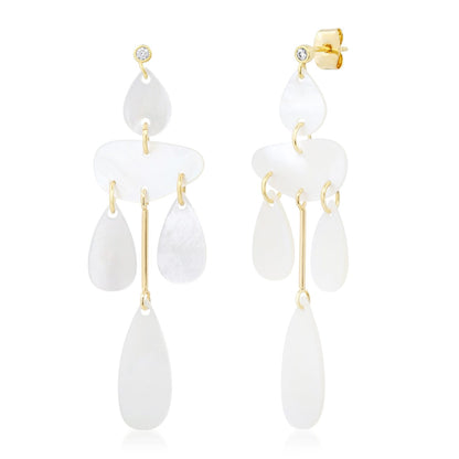 Mother of Pearl Cascade Drop Earrings