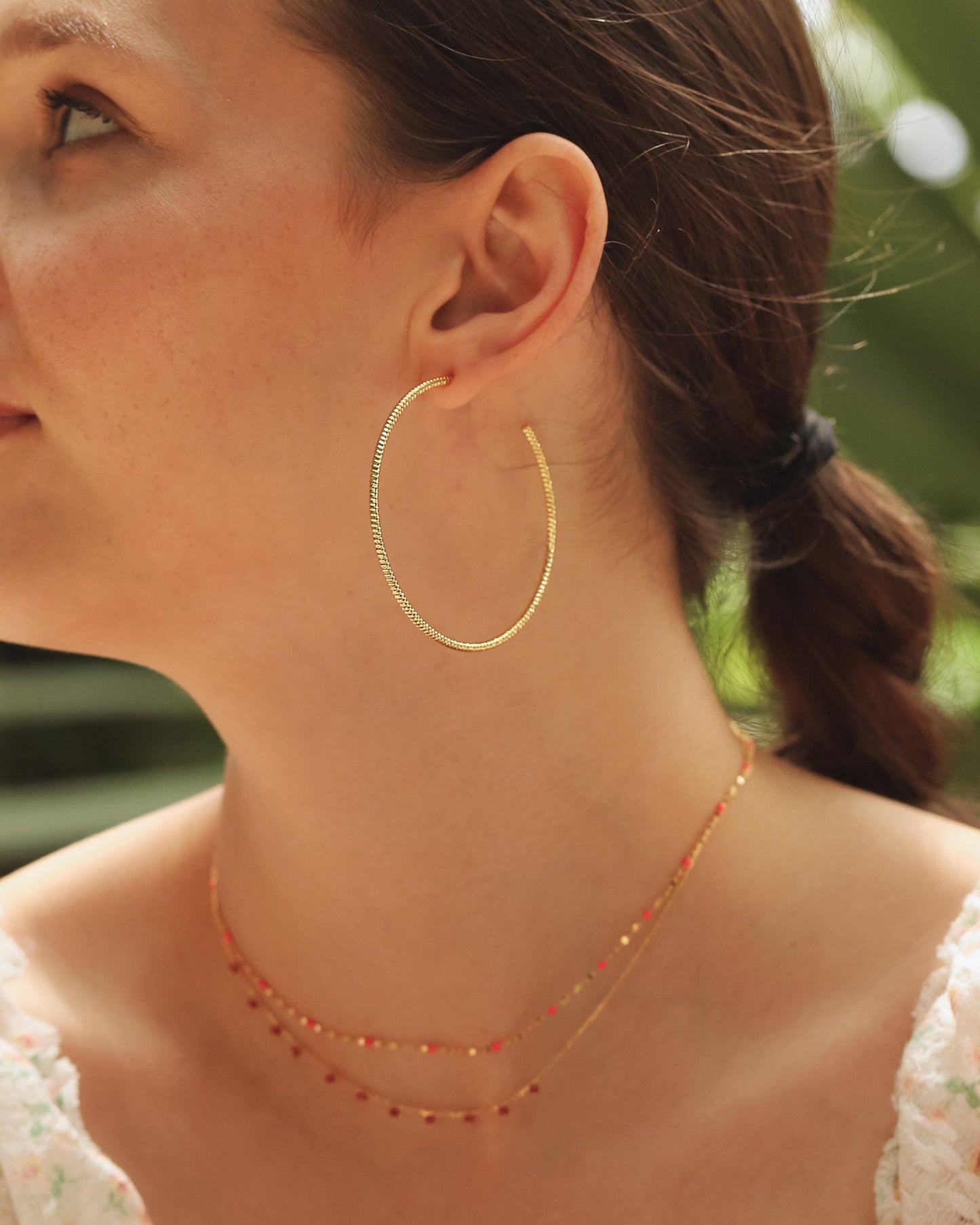 Twisted Gold Hoops | 40mm