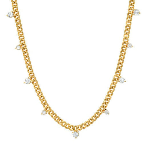 Statement Curb Chain with Sparkle Drops