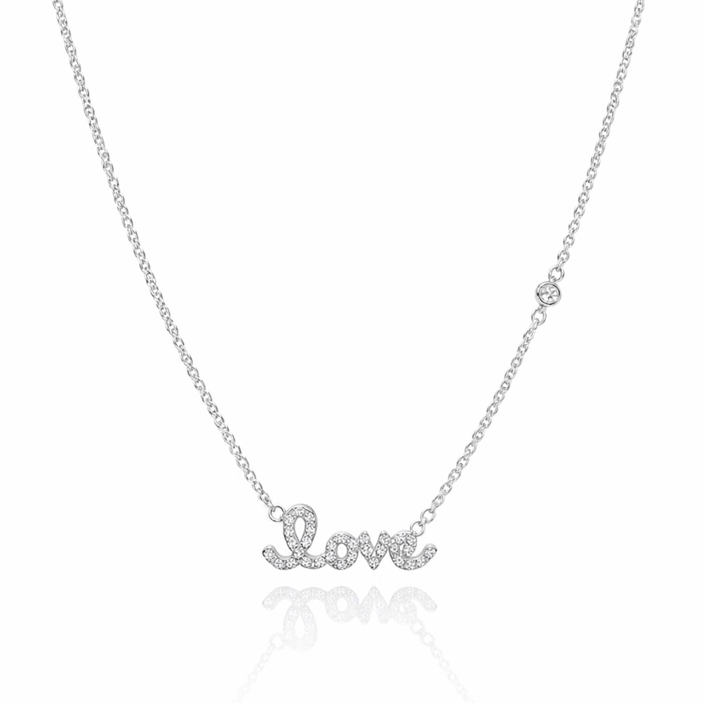 CZ Love Pendant Necklace