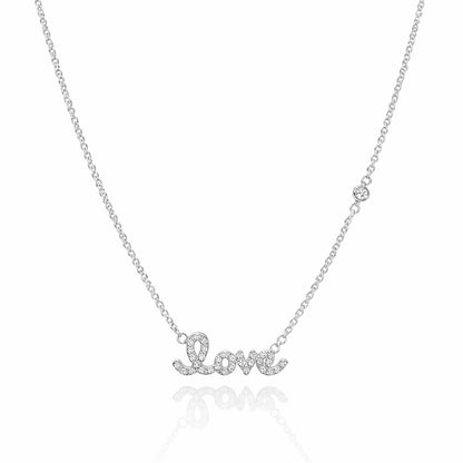 CZ Love Pendant Necklace