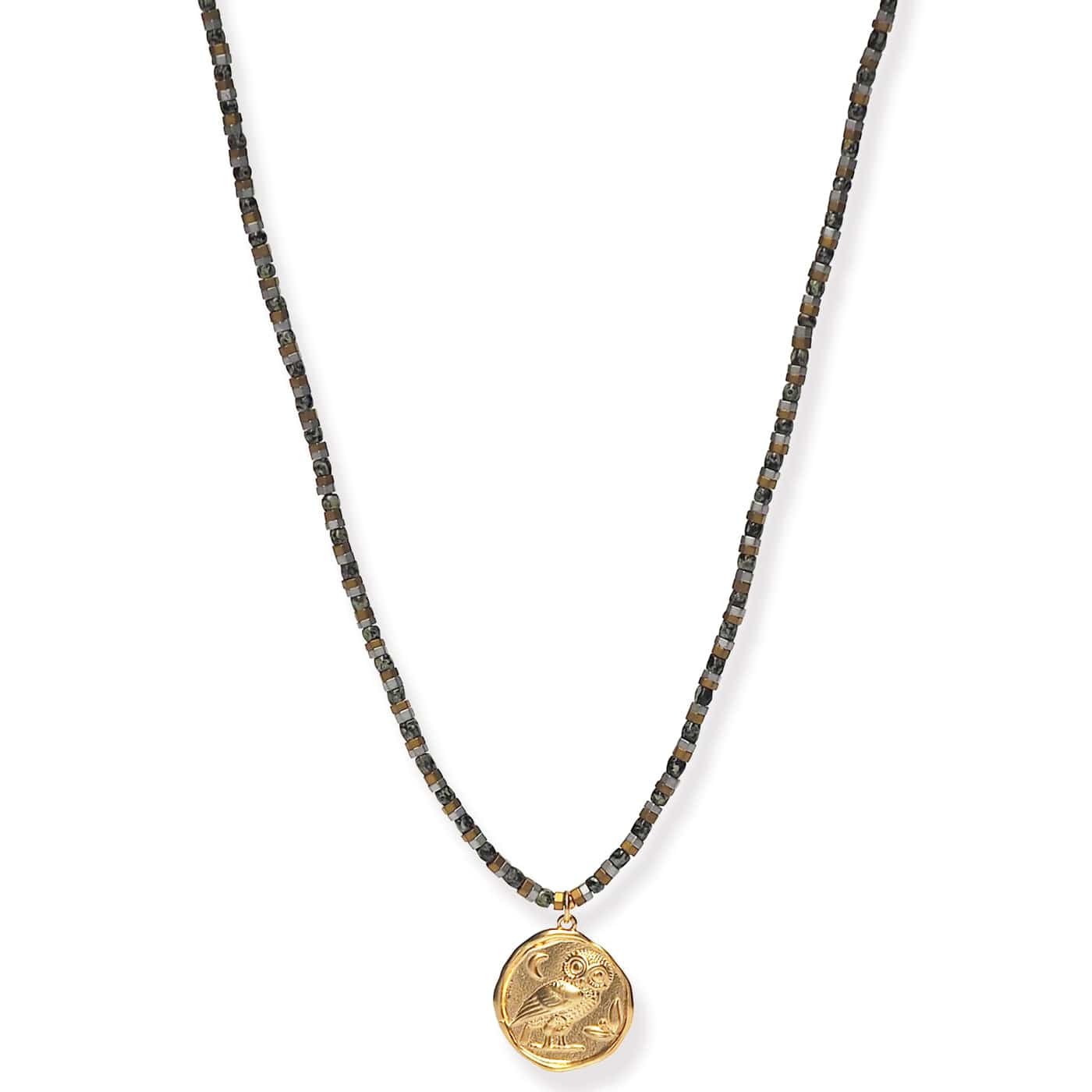 Handmade Beaded Necklace With Dangle Accent