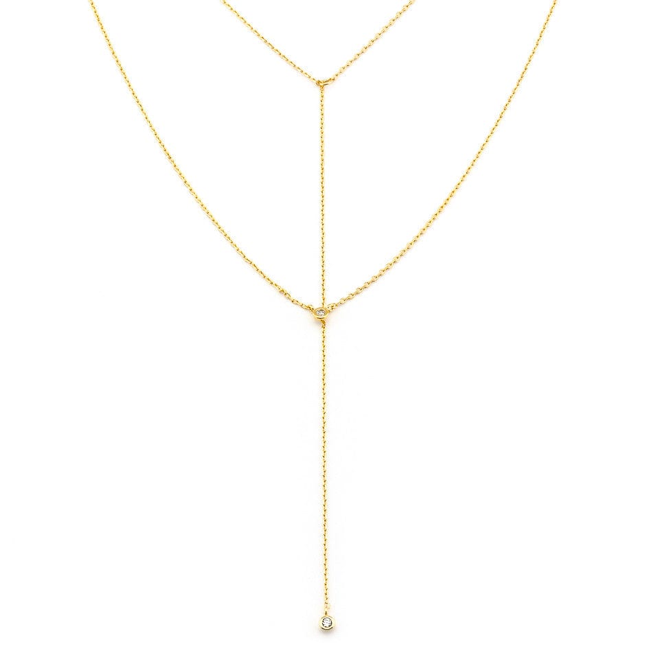 Simple CZ Layered Necklace
